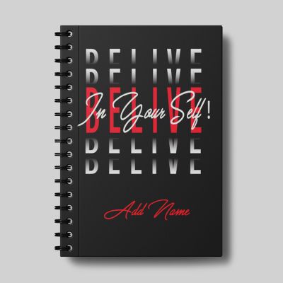 Believe in Yourself Personalized Spiral Notebook