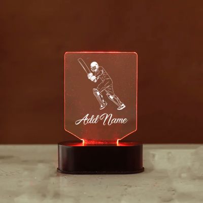 Cricket Lover Personalized LED Lamp