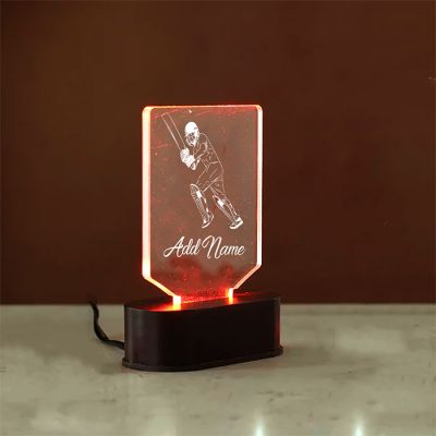 Cricket Lover Personalized LED Lamp