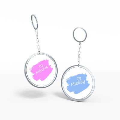 Him & Her Personalized Couple Key Chains 