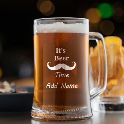 It's Beer Time Personalized Beer Mug