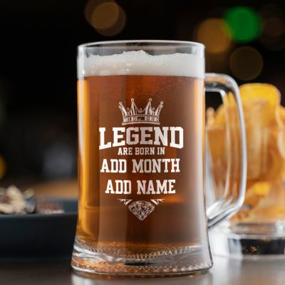 Legends Personalized Birthday Beer Mug