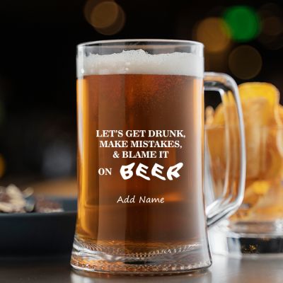 Let's Get Drunk Personalized Beer Mug