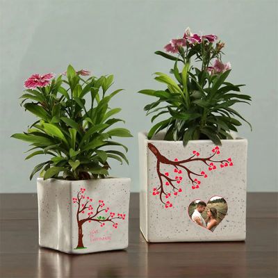 Love Personalized Planter - Set of Two