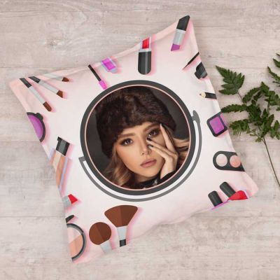 Makeup Themed Personalized Cushion