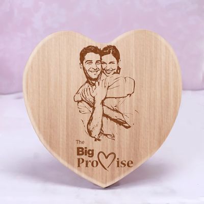 Personalized Heart-shaped Wooden Photo Frame