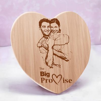 Personalized Heart-shaped Wooden Photo Frame