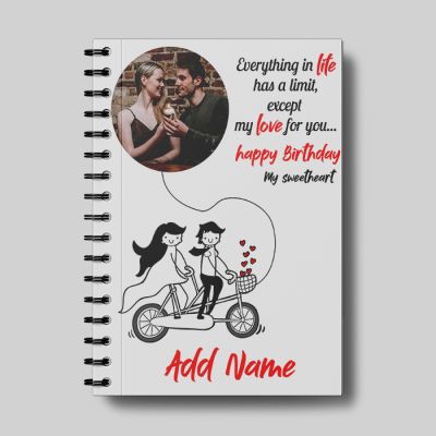 No Limit for Love Personalized Birthday Notebook