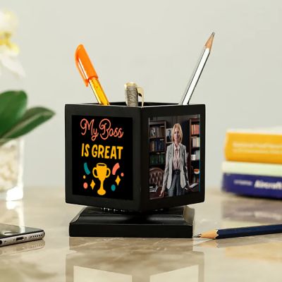 No 1 Boss Personalized Rotating Pen Stand