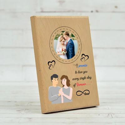 Personalized Love Promise Quote Wooden Photo Frame