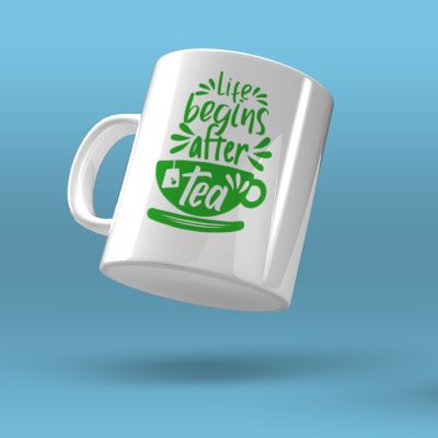 Personalized Mug with Green Handle