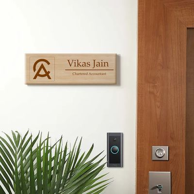 Personalized Wooden Name Plate for CA 