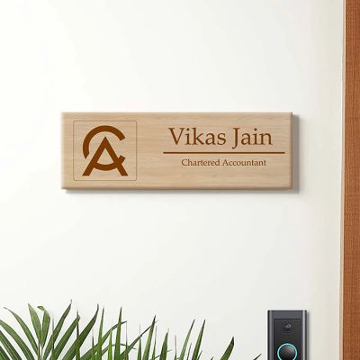 Personalized Wooden Name Plate for CA 