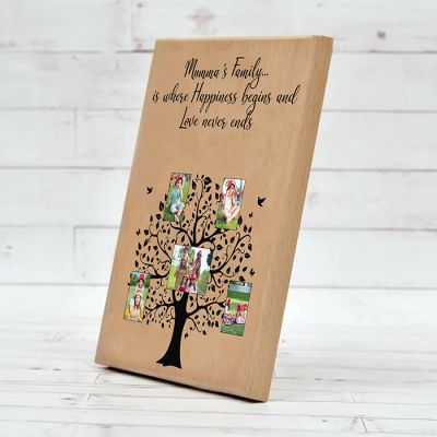 Personalized Wooden Photo Frame with Family Tree 