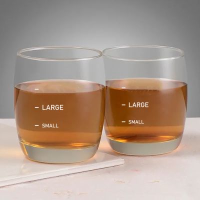 Small - Large Personalized Whisky Glasses (Set of 2) 