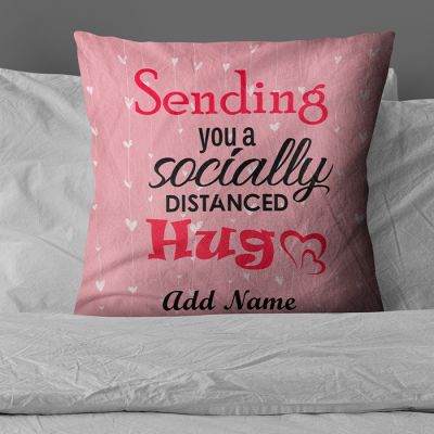 Socially Distanced Hug Romantic Personalized Led Cushion