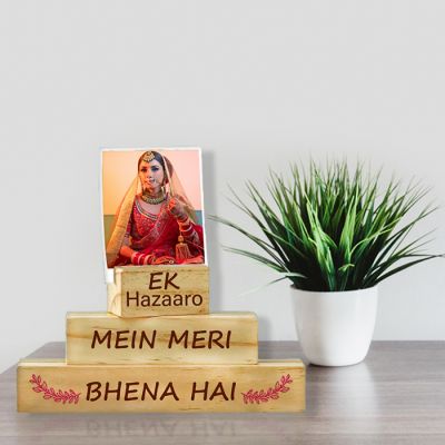 Special Sister Personalized Wooden Block Photo Stand